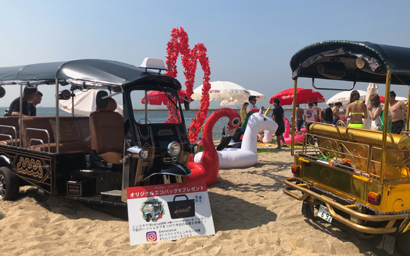 TUKTUKトゥクトゥクで夏のビーチイベント出展