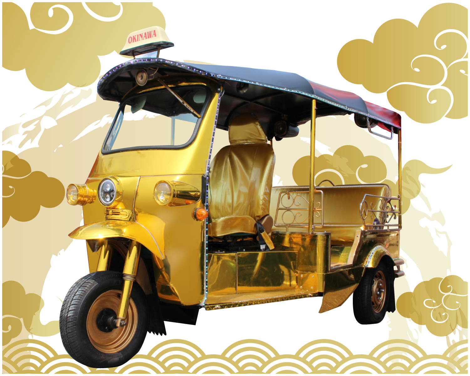 走る開運スポット 金のトゥクトゥクTUKTUK イメージ画像